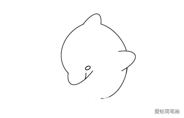 海豚玩球简笔画怎么画