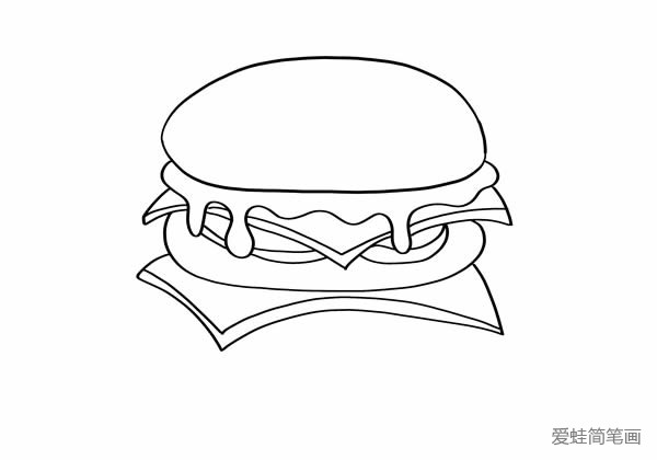 汉堡包怎么画既简单又漂亮