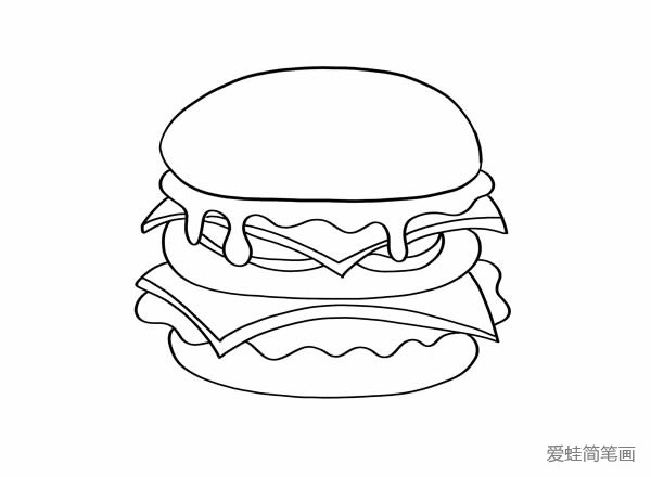 汉堡包怎么画既简单又漂亮