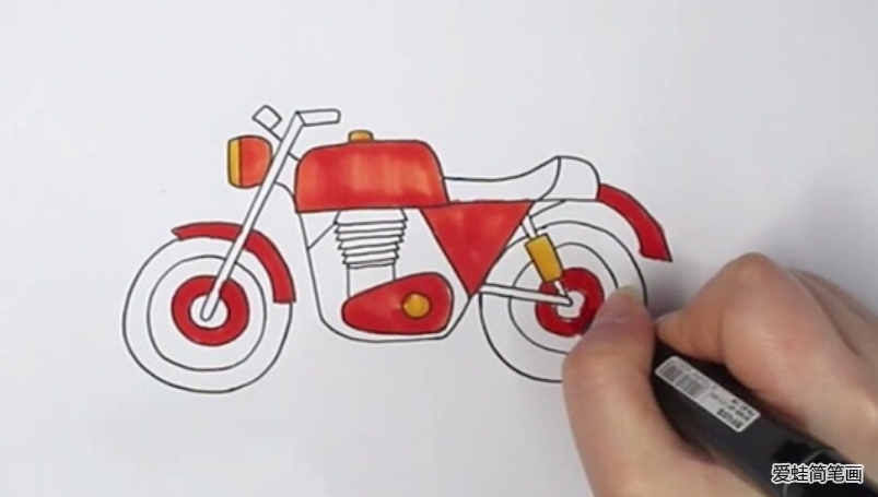 摩托车简笔画简单一点