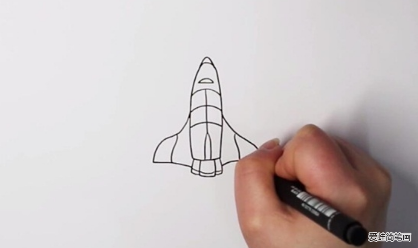 航天飞机简笔画怎么画图片大全