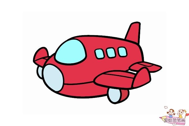 简易小飞机怎么画