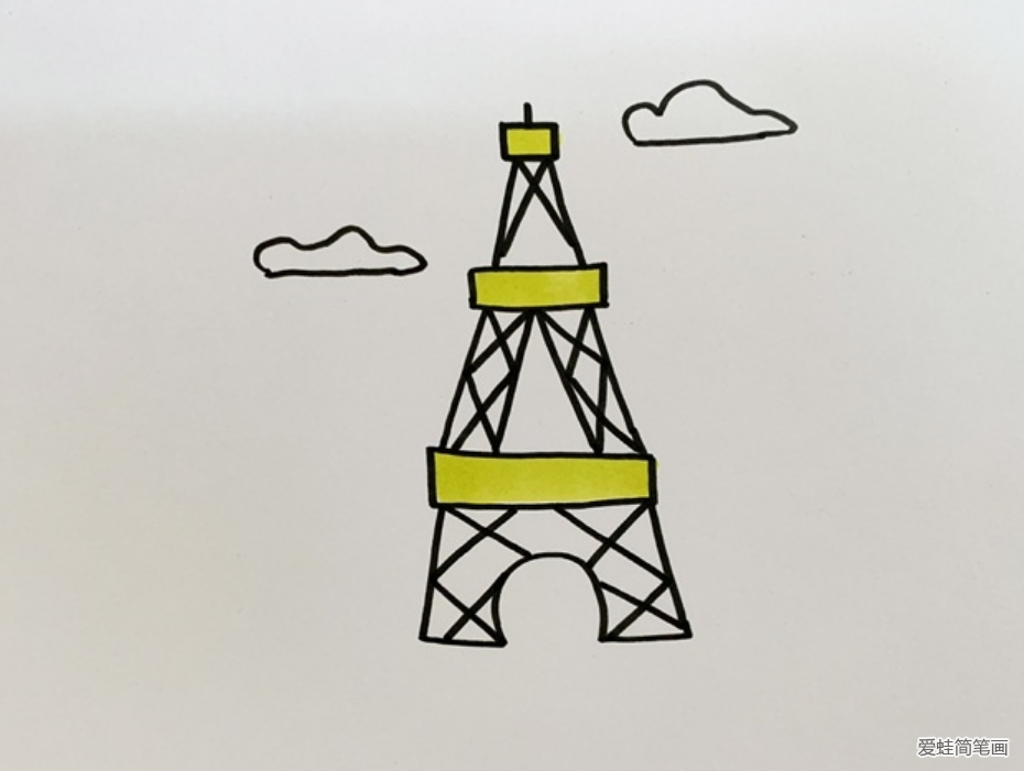 巴黎铁塔怎么画简笔画