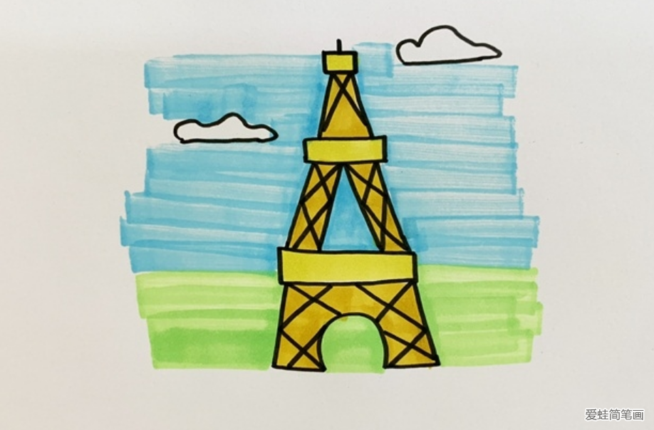 巴黎铁塔怎么画简笔画