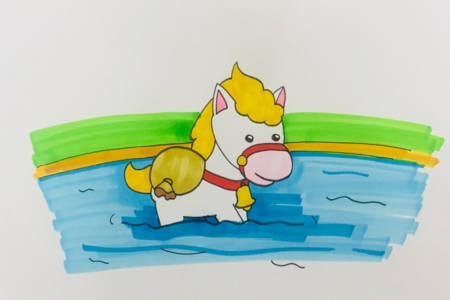 怎么画小马过河的绘本儿童版
