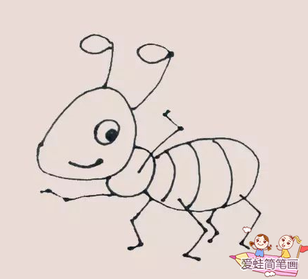 简单小蚂蚁怎么画很可爱